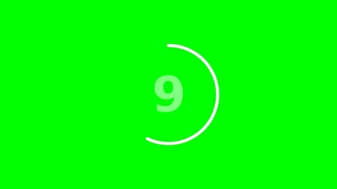 Dynamic Motion Animation of Countdown Timer with Vibrant Green Background. Vídeo Stock 335977748