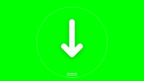Dynamic Motion Animation of Downward Arrow in Bright Green Background. Vídeos de archivo 336610663