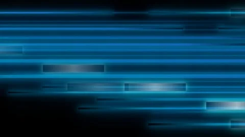 Dynamic Motion Animation of Glowing Blue Lines in Digital Environment. Stock Footage 336611628
