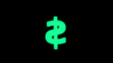 Dynamic Motion Animation of Glowing Dollar Sign Symbols. 库存影片 336610788