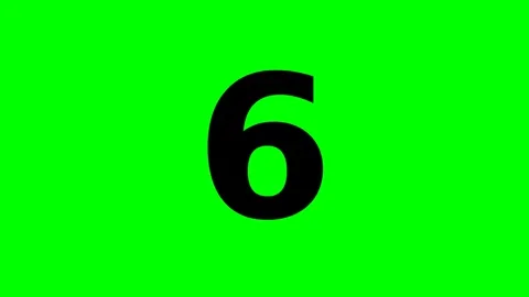 Dynamic Motion Animation of Number Eight Five Two in Bright Green Background. Stock-Footage 336611134