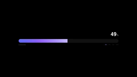 Dynamic Motion Animation of Progress Bar in Digital Interface. Stock-Footage 336611123