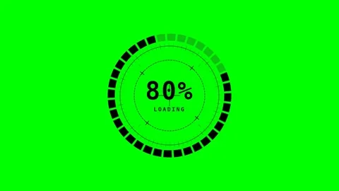 Dynamic Motion Animation of Progress Circles with Vivid Green Background. Stock-Footage 336611089