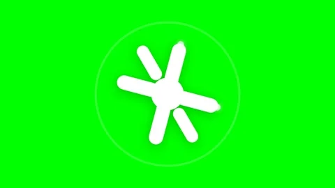Dynamic Motion Animation of a White Asterisk Symbol on Green Background. 動画素材 336611354