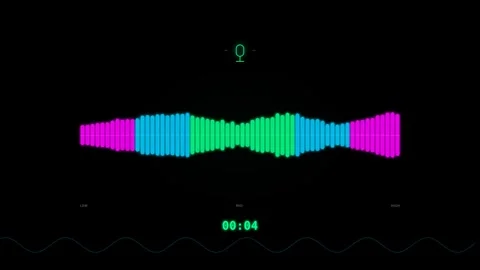 Dynamic Motion Audio Spectrum Visualization Video for Music Analysis and So.. Vídeos de archivo 338314074