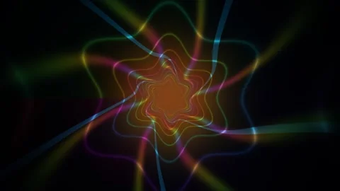 Dynamic motion background with colorful swirling shapes Stock Footage 340516055