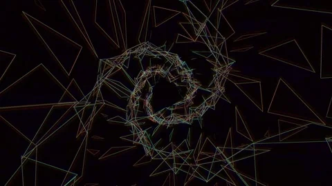 Dynamic motion background with geometric shapes looping Stock Footage 340578697
