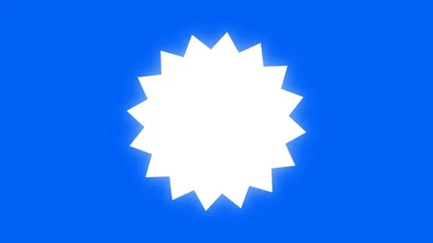 Dynamic motion of a bright blue and white starburst shape in vibrant animat.. Stock Footage 342628870