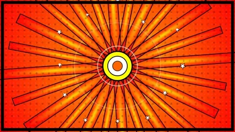Dynamic Motion of Bright Orange Sunburst Pattern with Radiating Lines and C.. 스톡 동영상 338314109