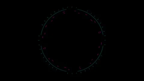 Dynamic motion of circular geometric patterns in a high-tech digital enviro.. 库存影片 342559819