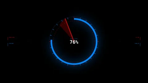 Dynamic motion of circular progress indicators in a modern digital interface. 库存影片 342569683