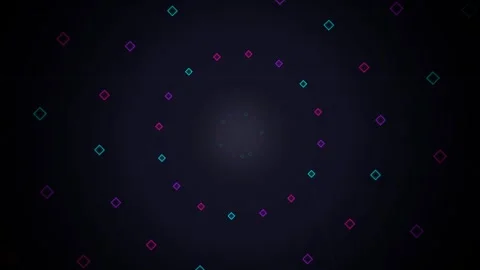 Dynamic motion of colorful abstract particles in a circular pattern for dig.. Stock Footage 342619017