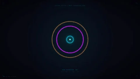 Dynamic Motion of Colorful Circular Patterns in a Digital Animation for Vis.. 库存影片 342636439