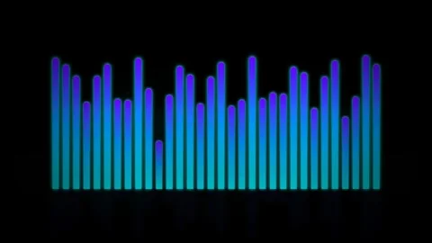 Dynamic Motion of Colorful Digital Soundwave Bars in Motion for Audio Visua.. Stock-Footage 338313733