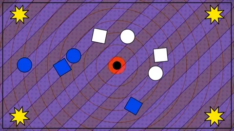 Dynamic motion of colorful geometric shapes on a wooden surface in a fast-p.. 库存影片 342766856