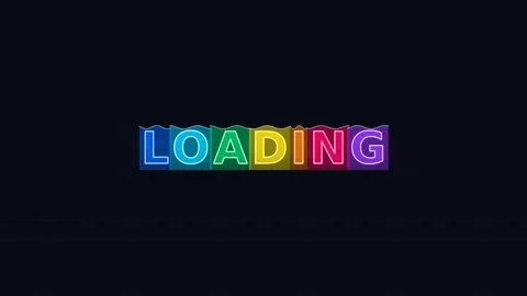 Dynamic motion of colorful loading text animation in digital screen for tec.. Vídeos de archivo 342542350