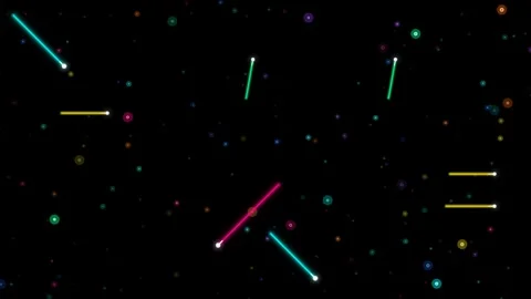 Dynamic Motion of Colorful Neon Lines in Space Abstract Video for Digital A.. 库存影片 342564799