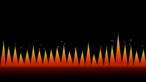 Dynamic motion of colorful sound waveforms in vibrant audio spectrum visual.. Stock Footage 342568770