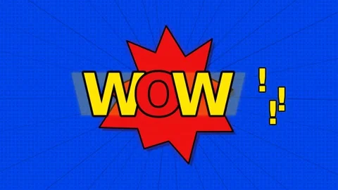 Dynamic motion of colorful wow comic style explosion with exclamation marks.. 库存影片 342523781