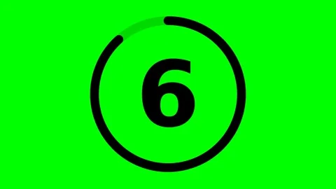 Dynamic Motion Countdown Animation with Vibrant Green Background. 库存影片 336611917