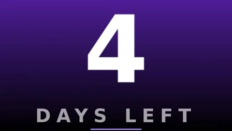 Dynamic motion countdown video with bold number four and animated text indi.. 库存影片 338313717
