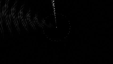 Dynamic motion in dark space with circular patterns and Stock Footage 339372776