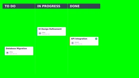 Dynamic motion of digital task management interface with progress indicator.. 库存影片 342566853