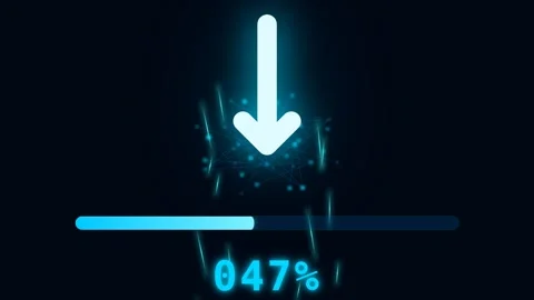Dynamic Motion of Download Progress Bar Animation with Percentage Indicators. Vídeos de archivo 336611224