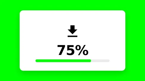 Dynamic Motion of Download Progress Indicators in Animation. Vídeo Stock 336610732