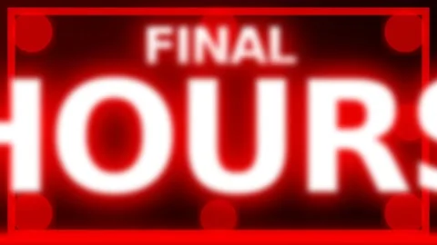 Dynamic Motion Final Hours Countdown Video with Urgent Visuals for Last Min.. 動画素材 338313868