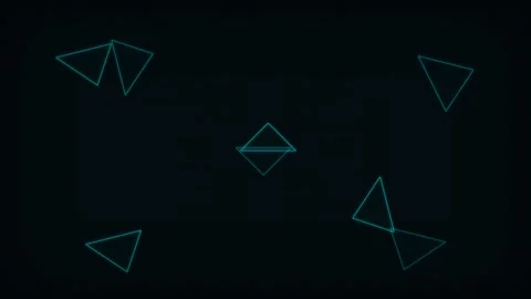 Dynamic Motion of Geometric Shapes in Abstract Digital Animation for Creati.. Stock Footage 342667182