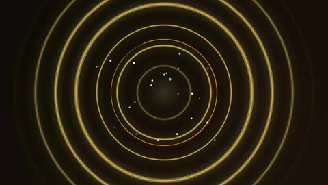 Dynamic motion of glowing concentric circles in futuristic digital visualiz.. 库存影片 342746630