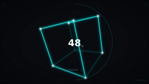 Dynamic Motion of Glowing Geometric Shapes in Futuristic Digital Environment. 库存影片 342644034
