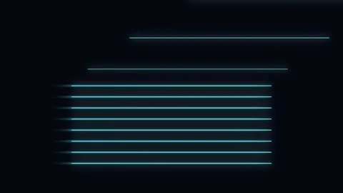 Dynamic Motion of Glowing Horizontal Lines in a Dark Background for Visual .. 库存影片 342548962