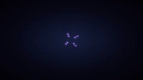 Dynamic motion of glowing particles forming structured shapes Stock Footage 337073430