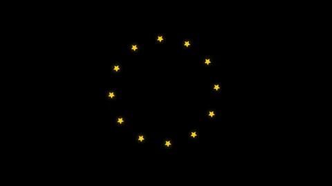 Dynamic motion of glowing yellow dots forming circular patterns in a mesmer.. Stock Footage 342749821