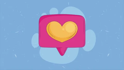 Dynamic motion graphic of an animated like notification featuring a pulsing.. Stock Footage 333897360