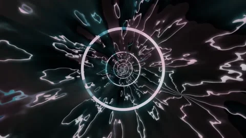 Dynamic motion graphic design with swirling lines and Stock Footage 340021892