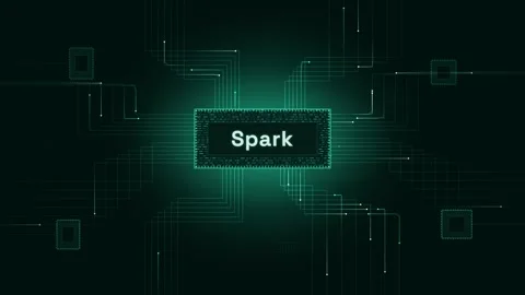 Dynamic motion graphic showcasing an emerald bus PCB design with glowing traces Video stock 340534299