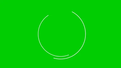 Dynamic motion graphics with abstract white circles animated on green scree.. Stock Footage 337817441
