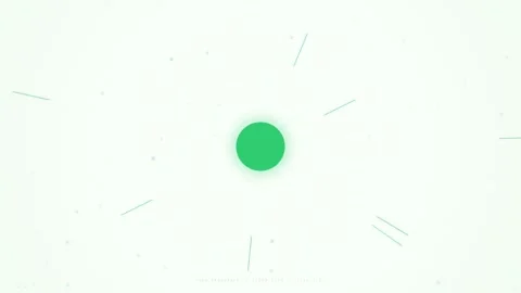 Dynamic motion of green dot with radiating lines in a minimalistic animated.. 库存影片 342768430