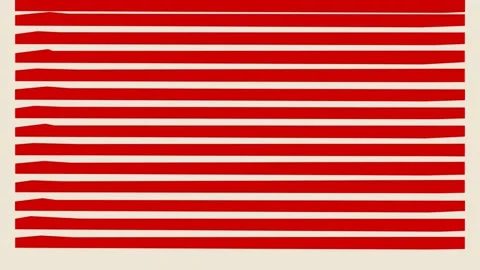 Dynamic motion of horizontal red and white striped patterns in a visually e.. 動画素材 342560655
