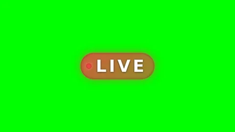 Dynamic Motion of Live Broadcast Icon Animation on Green Screen. Vídeo Stock 336611155