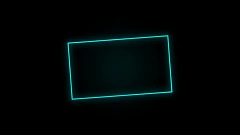 Dynamic motion of neon glowing rectangles in a dark digital environment. Stock Footage 342645718