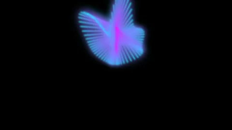 Dynamic Motion of Neon Light Bird Animation for Futuristic Visuals. Stock Footage 338313634