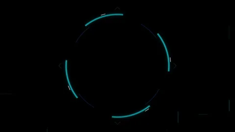 Dynamic motion of neon light rings in a dark environment for futuristic vis.. 库存影片 342559883