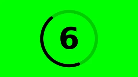 Dynamic Motion of Number Circles Animation on Bright Green Background. 스톡 동영상 336611400