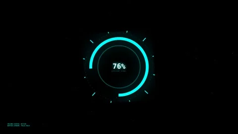 Dynamic Motion Progress Bar Animation with Increasing Percentage Indicators.. Stockbeeldmateriaal 342668570