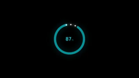 Dynamic motion progress indicators in digital interface animations for mode.. Stock Footage 342669909