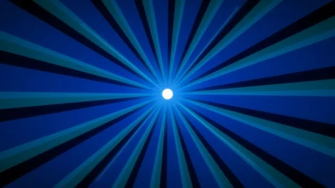 Dynamic motion of radiant blue light beams expanding in a circular pattern .. 库存影片 342669988
